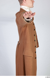  Photos Man in Historical formal suit 3 19th century Historical clothing brown jacket upper body 0010.jpg